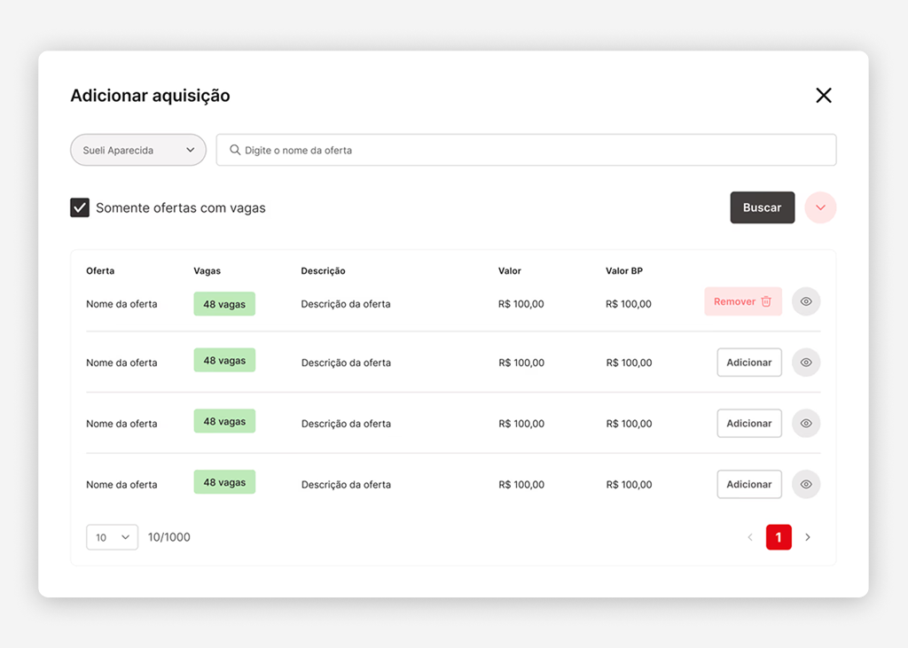 SOFIA SESI DS Primeiras telas UI Adicionar aquisição de ofertas 2024-25 SOFIA SESI DS Primeiras telas UI Adicionar aquisição de ofertas 2024-25
